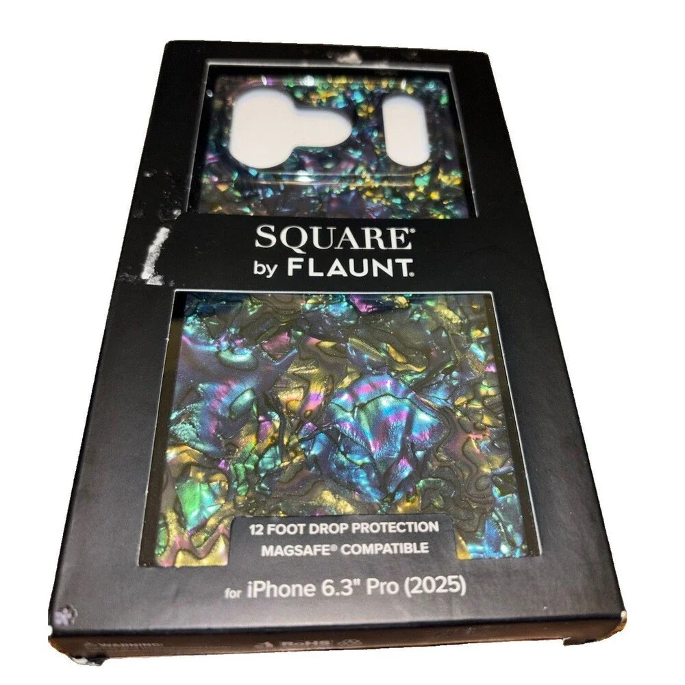 NEW Flaunt Square Case With MagSafe For Apple iPhone 17 Pro Abalone Shell